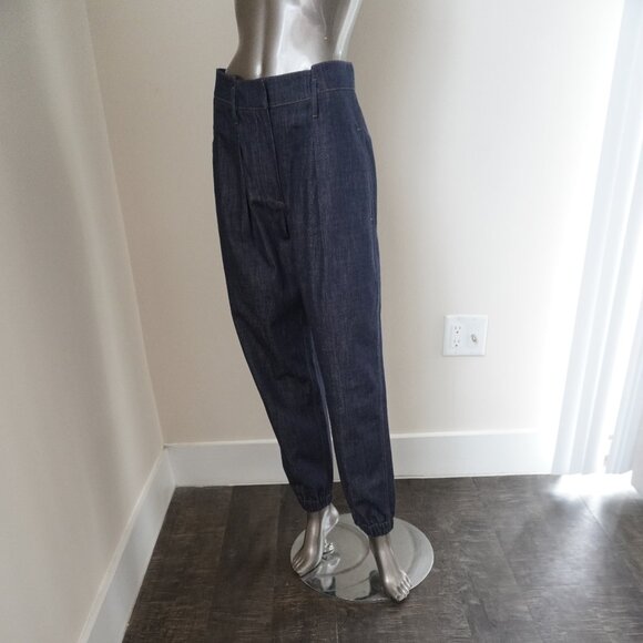 Brunello Cucinelli Monili Jeans Blue Denim Trousers Elastic Hem Size 6 New $1795 - Picture 4 of 9
